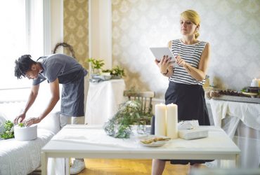 a house manager working in a house